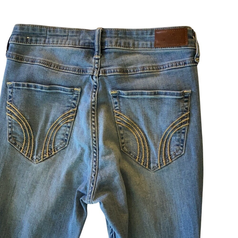 Hollister Kids Girls High Rise Distressed Skinny Jeans Light Wash Size 3R - Picture 9 of 14